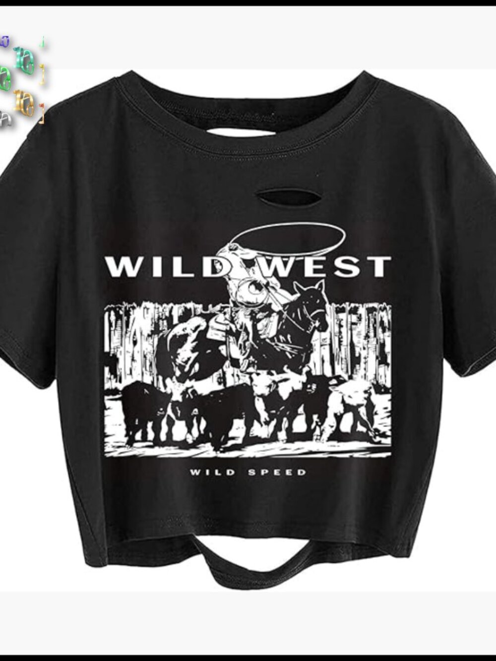 Distressed Raglan Crop Top Y2k Streetwear Soft Cotton Blend Loose Fit